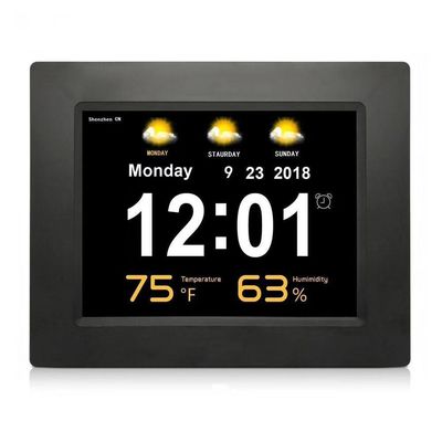 8"の日付そして温度の256MBデジタル時計大画面の表示